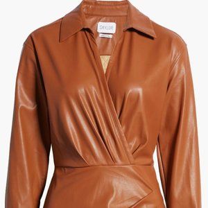Saylor Romania Faux Leather Dress